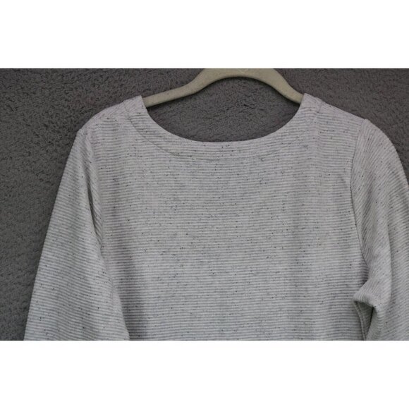 J.Jill Wearable Long Sleeve Ribbed Neutral Tunic Top-Size Medium - Picture 10 of 10